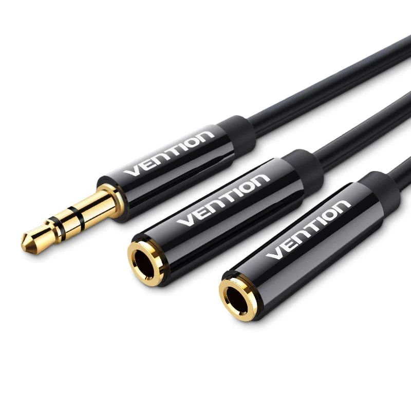 ADAPTER AUDIO 3.5mm MUŠKI NA 2*3.5mm ŽENSKI SPLITER 0.3m BBS